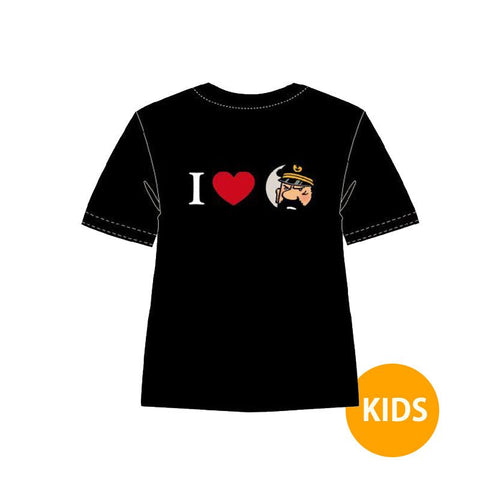 I LOVE CAPTAIN HADDOCK Kids T-shirt Black - Mu Shop
