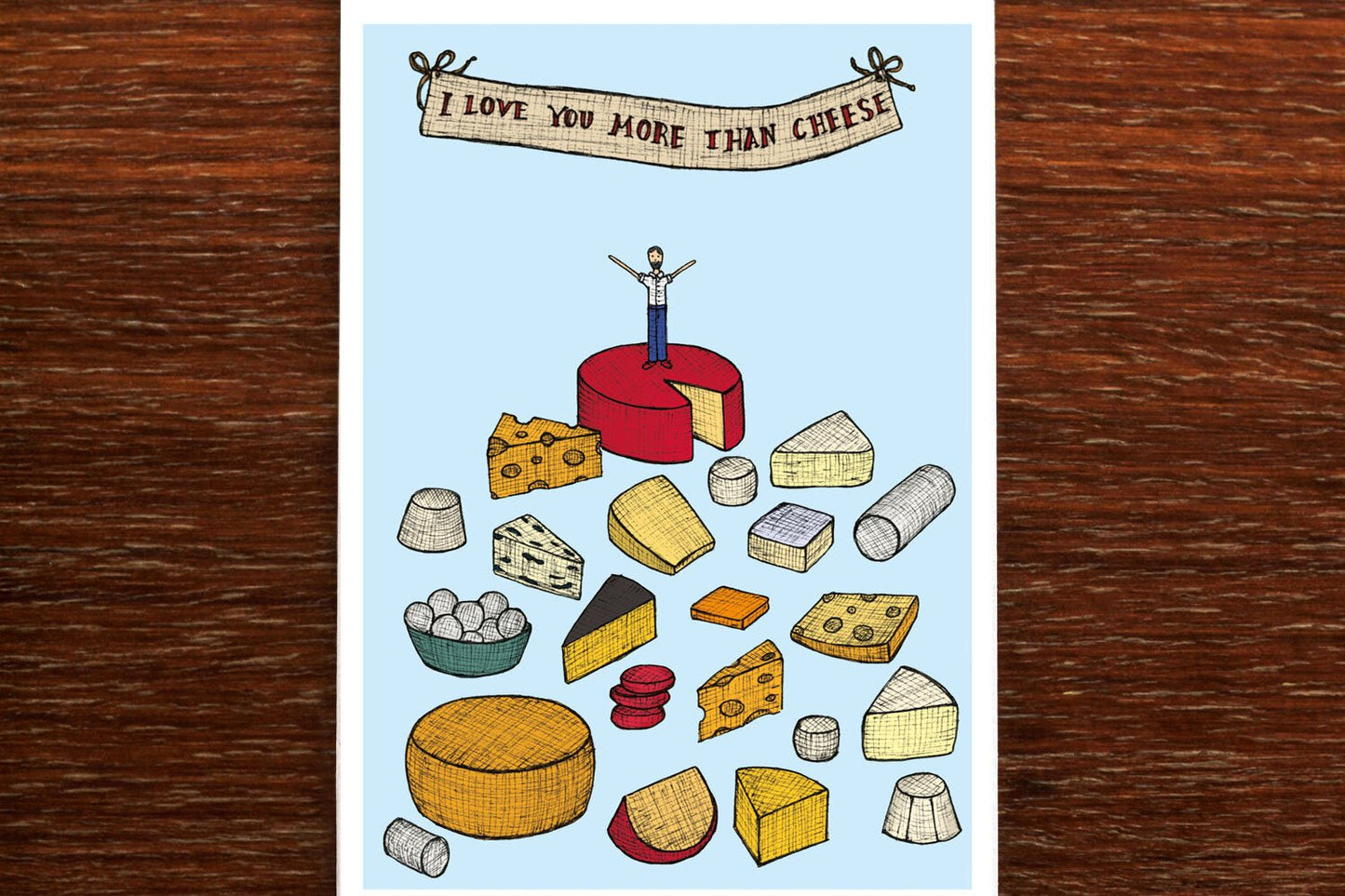 I Love You More Than Cheese - Greeting Card - Mu Shop