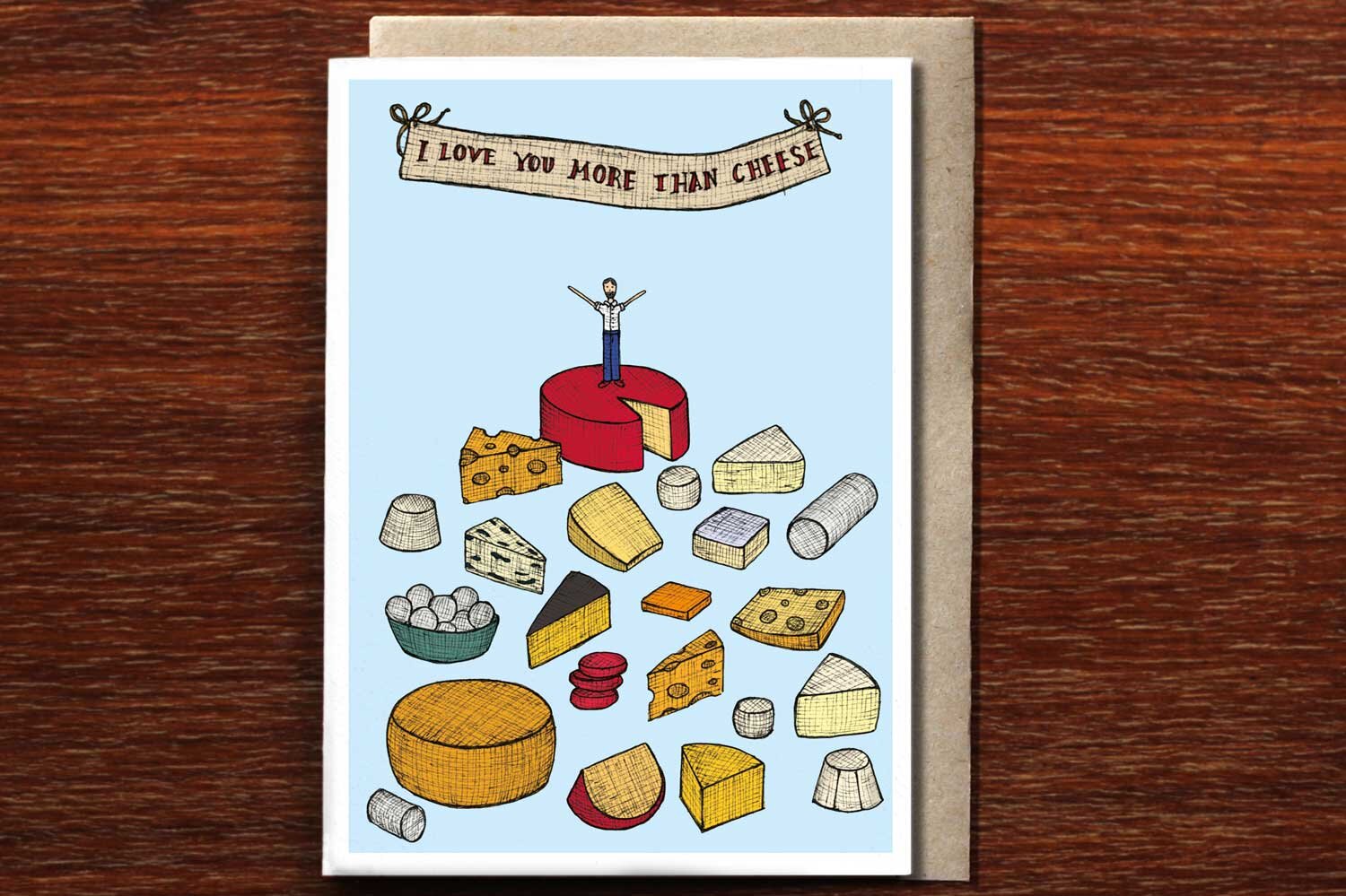 I Love You More Than Cheese - Greeting Card - Mu Shop