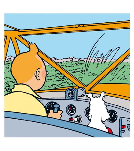 In The Cockpit Tintin Card - Mu Shop