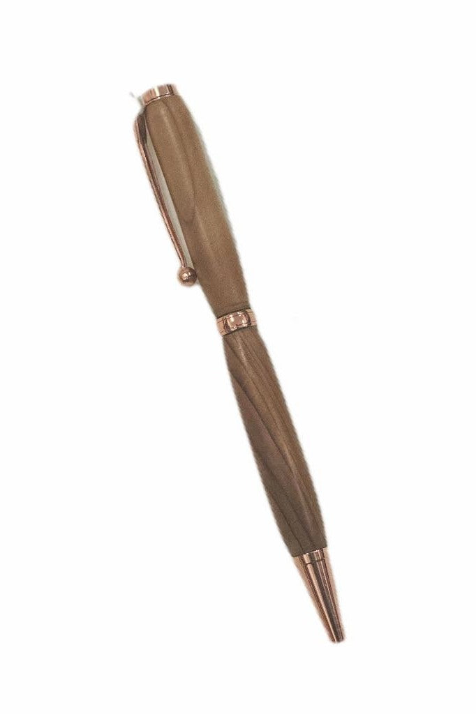 Japanese Cedar Wood Tiwst Action Ball Piont Pen - Mu Shop