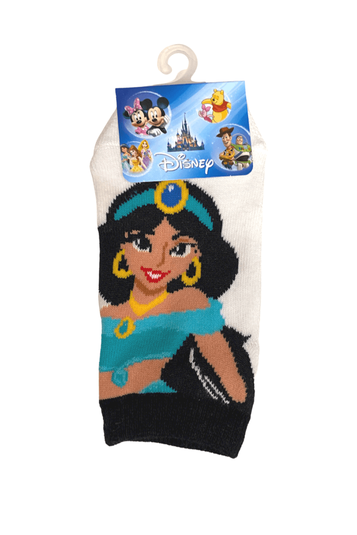 Jasmine from Disney Kids Ankle Socks - White (S)3~5 - Mu Shop