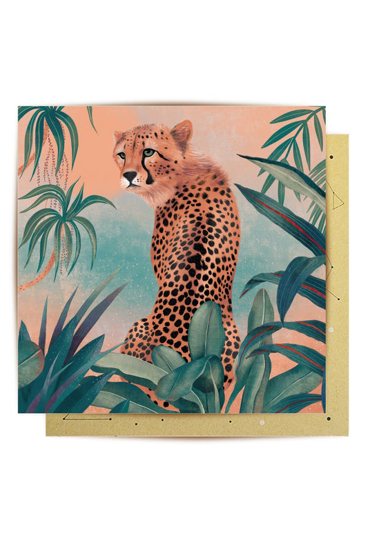 Jungle Cheetah Greeting Card - Mu Shop