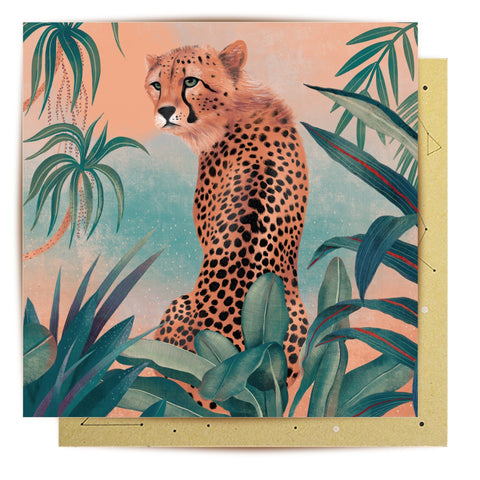 Jungle Cheetah Greeting Card - Mu Shop