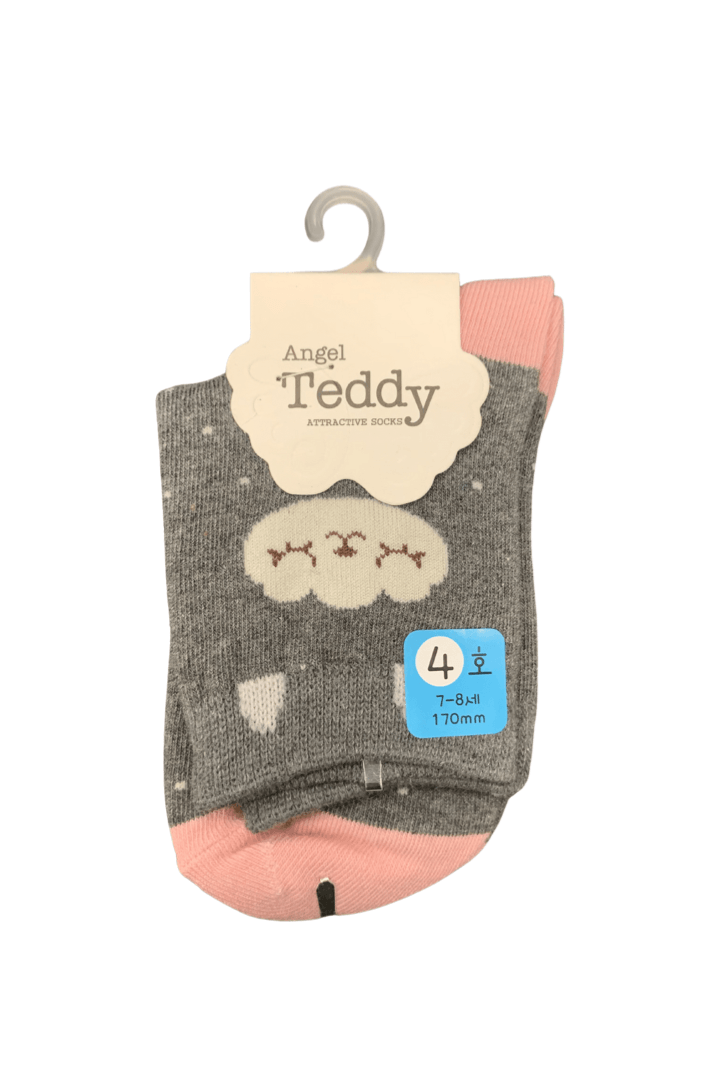 Kids Crew Socks - Grey Sheep 170mm (7~8) - Mu Shop