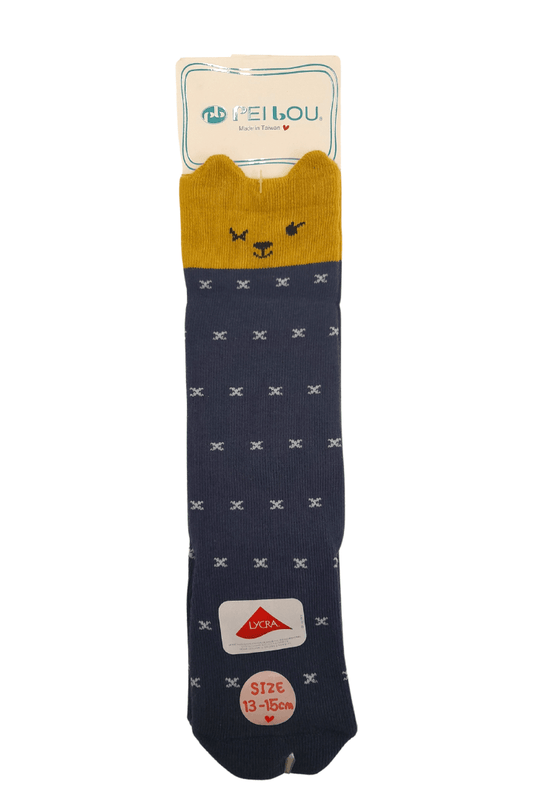 Kids Crew Socks - Wink Rabbit Face (S) 7~8 - Mu Shop