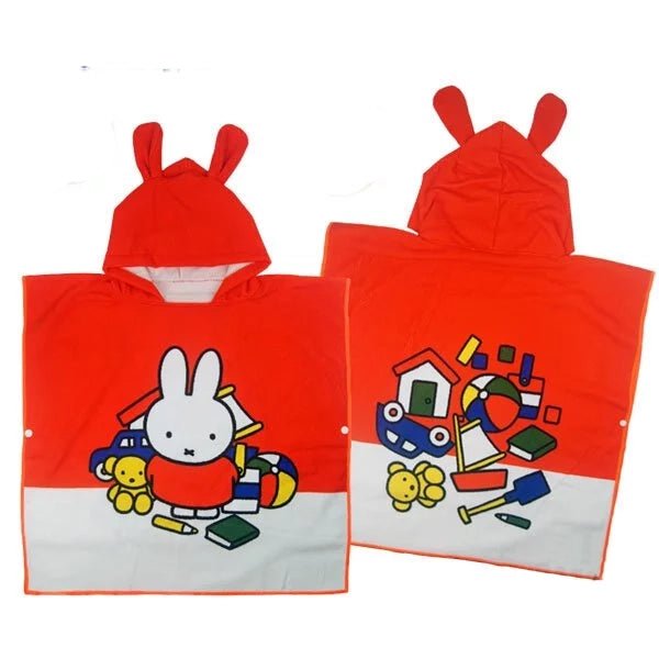 Kids Miffy Bath Orange Hooded Towel - Mu Shop