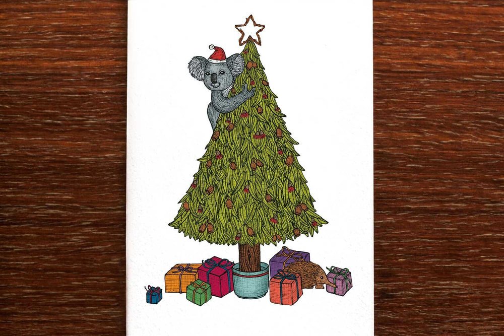 Koala Christmas Tree - Christmas Card - Mu Shop