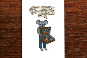 Koala Dad - Father's Day Card - Mu Shop