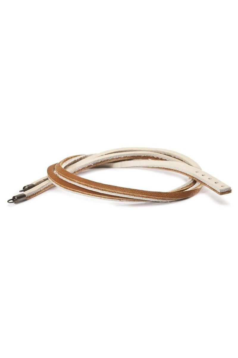 Leather Bracelet - Brown/Beige 36cm - Mu Shop