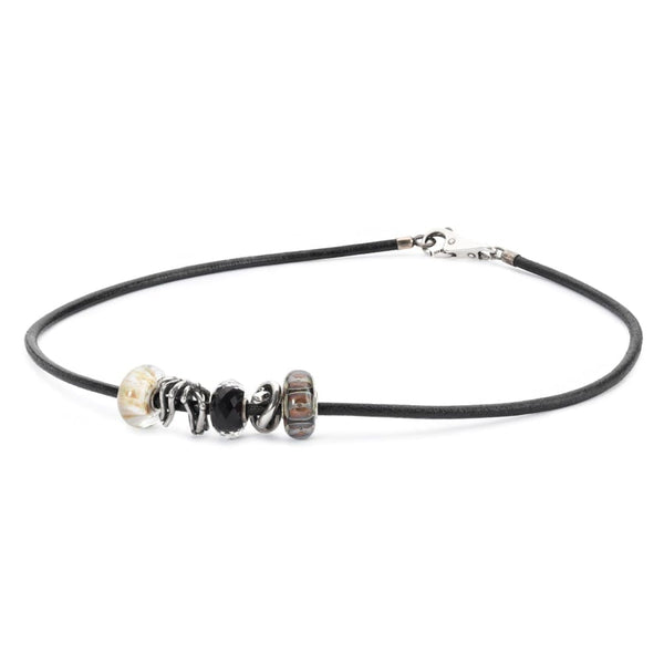 Leather Necklace Black - Mu Shop