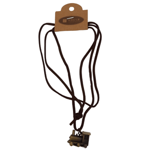 Leather Necklace Brown - Train - Mu Shop