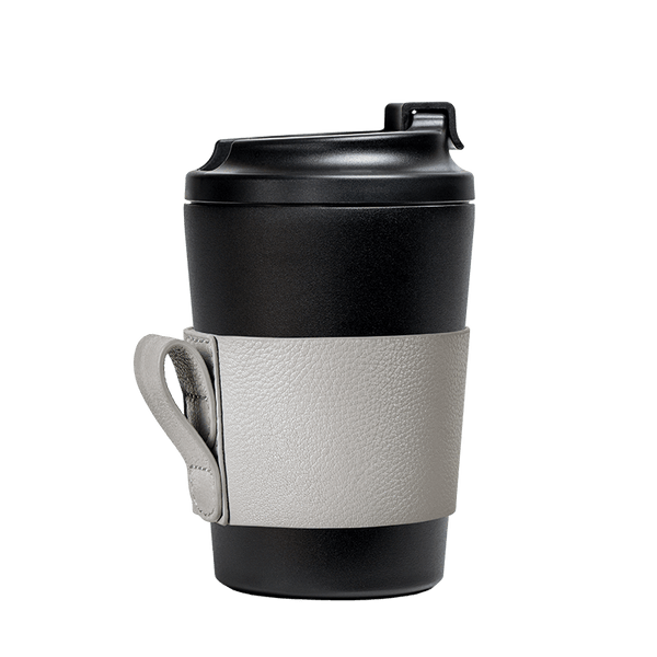 Leather Sleeve Grey for 12oz Cup - Mu Shop