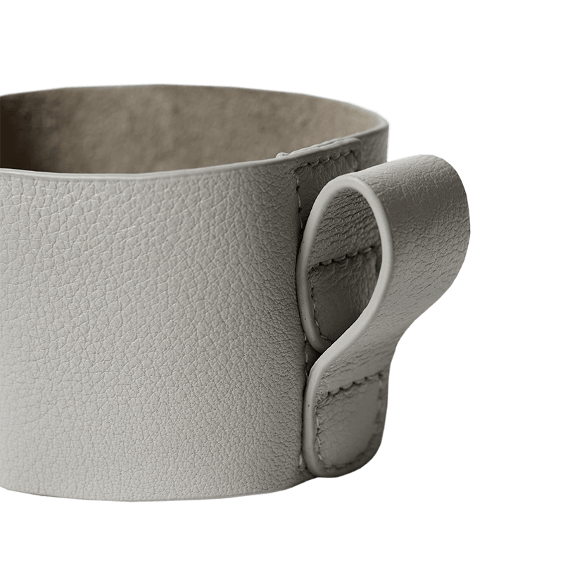 Leather Sleeve Grey for 12oz Cup - Mu Shop