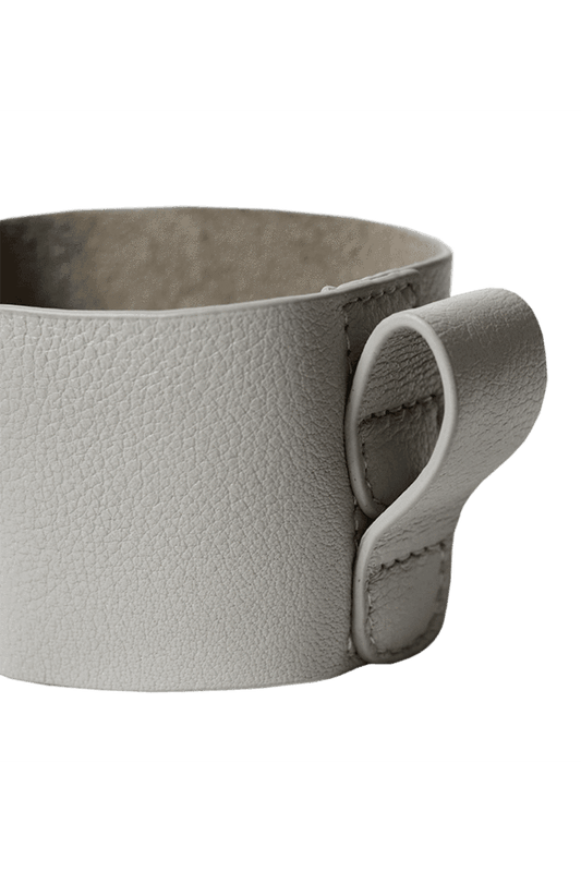 Leather Sleeve Grey for 8oz Cup - Mu Shop