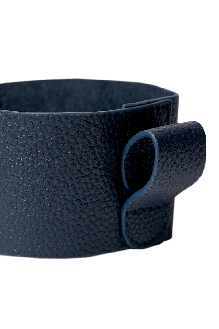 Leather Sleeve Navy for 12oz Cup - Mu Shop