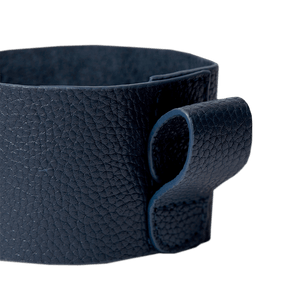 Leather Sleeve Navy for 12oz Cup - Mu Shop