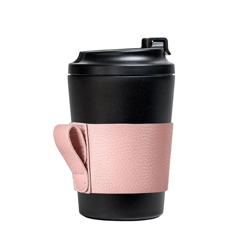 Leather Sleeve Pink for 12oz Cup - Mu Shop