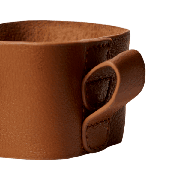 Leather Sleeve Tan for 12oz Cup - Mu Shop