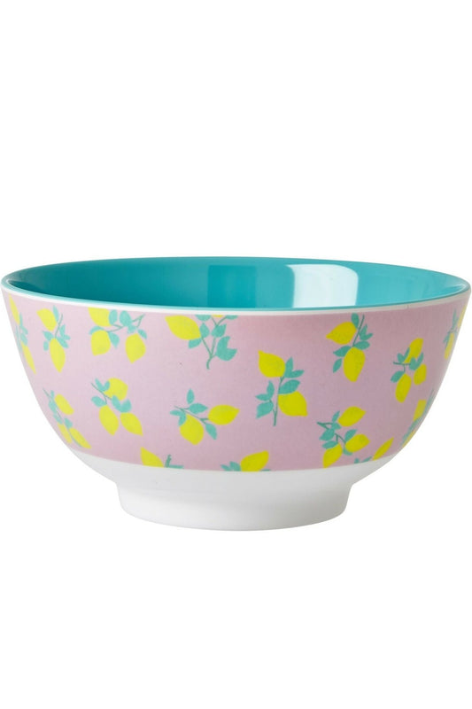 Lemon Two-Tone Medium Melamine Bowl