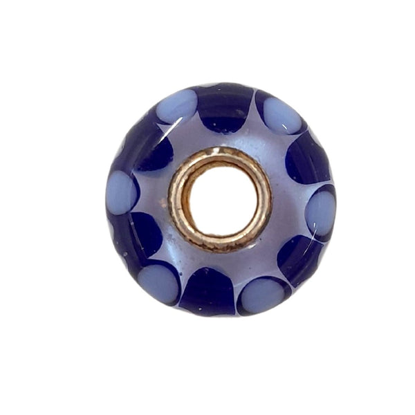 Light Blue Bead with Dots Universal Unique Bead #1398 - Mu Shop