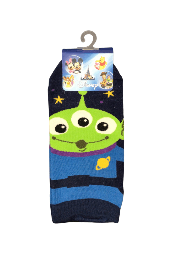 Little Green Men Kids Ankle Socks - Navy Blue (S)3~5 - Mu Shop