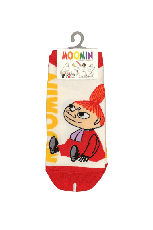 Little My Moomin Kids Ankle Socks - White/Red (L) - Mu Shop