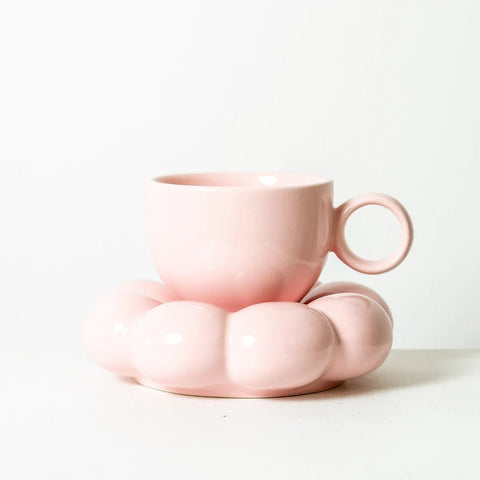 Lottie Mug & Saucer Set (Pink) - Mu Shop