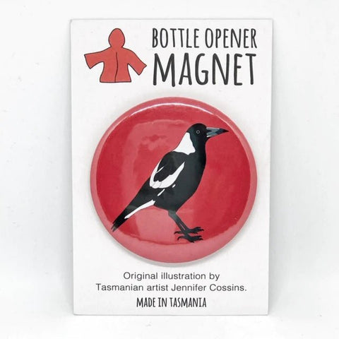 Magpie Bottle Opener Magnet - Mu Shop