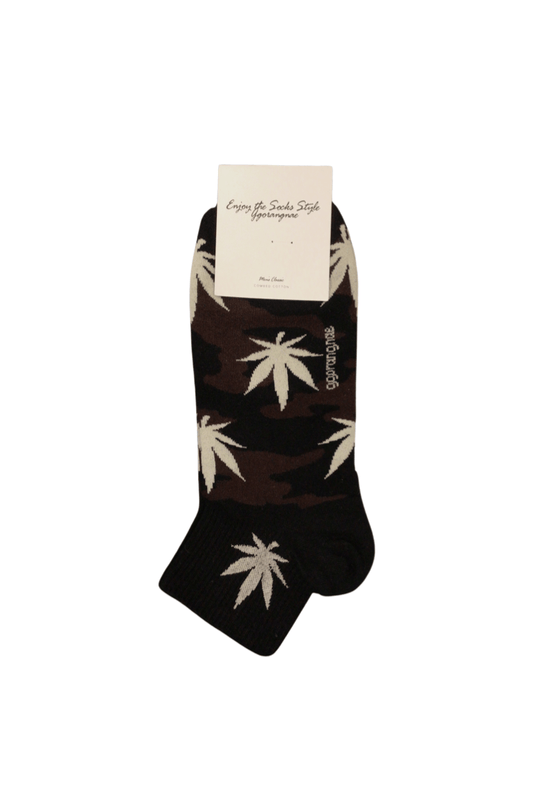 Marijuana Leaf Camo Adult Crew Socks - Black - Mu Shop