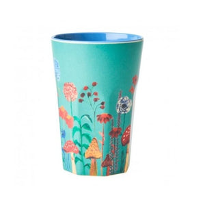 Melamine Cup with Winter Flower Collage Print - Tall - Mu Shop