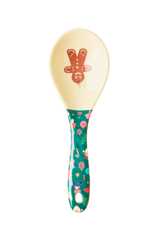 Melamine Salad Spoon with Gingerbread Man Print - Mu Shop