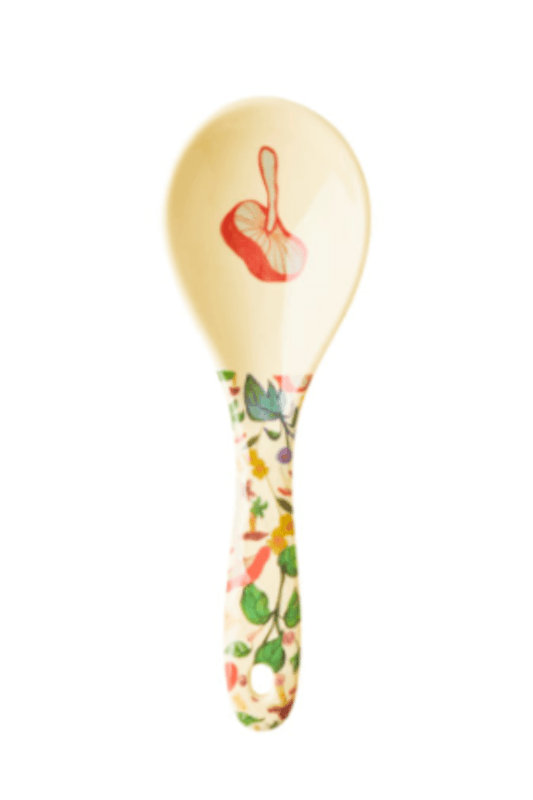 Melamine Salad Spoon with Mushroom Print - Mu Shop