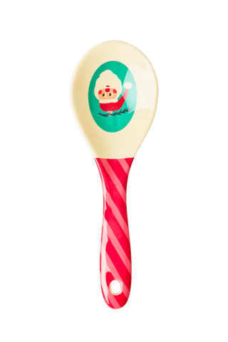 Melamine Salad Spoon with Santa Print - Mu Shop