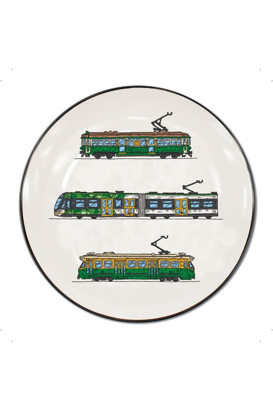 Melbourne trams Canapé Plate - Mu Shop