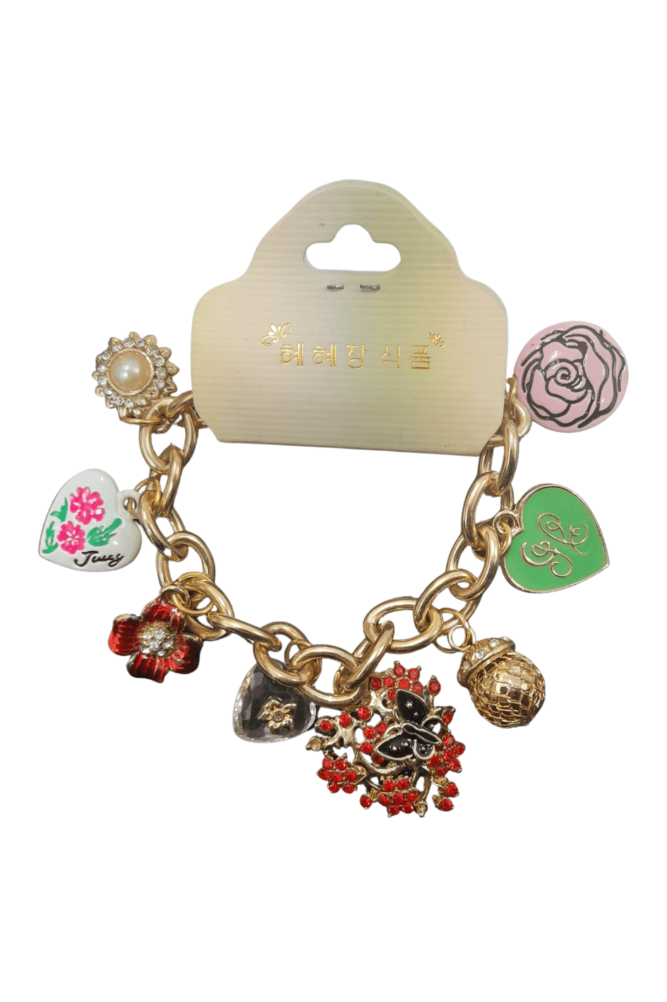 Metal Bracelet - Colourful Hearts - Mu Shop