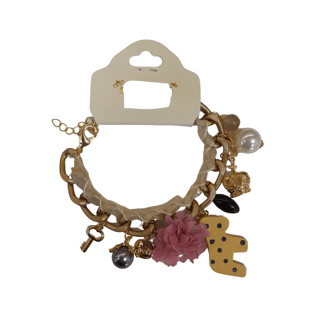 Metal Bracelet - Flower, crown and horse - Mu Shop
