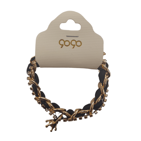 Metal Bracelet Golden and Black- Crown - Mu Shop