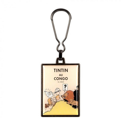 Metal Keyring The Adventures of Tintin (Tintin au Congo, colorized) - Mu Shop