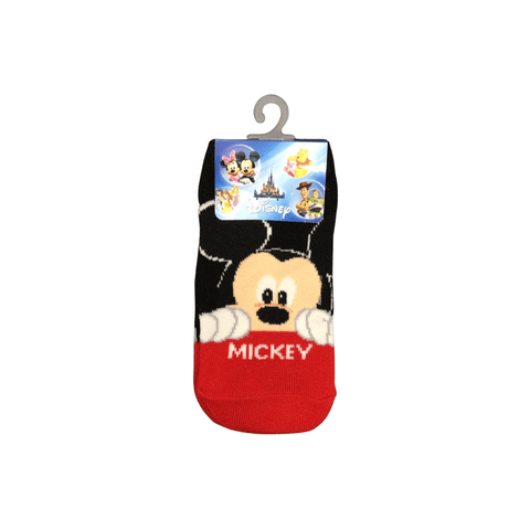 “Mickey” Mouse Kids Ankle Socks - Red/Black (L)9~10 - Mu Shop