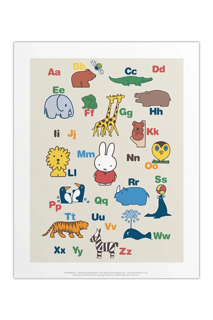 Miffy Alphabet 11x14 Print - Mu Shop