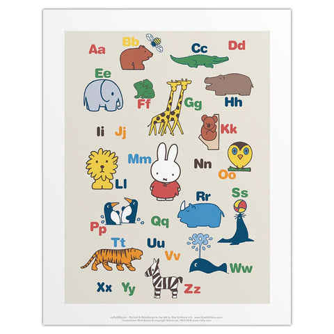Miffy Alphabet 11x14 Print - Mu Shop