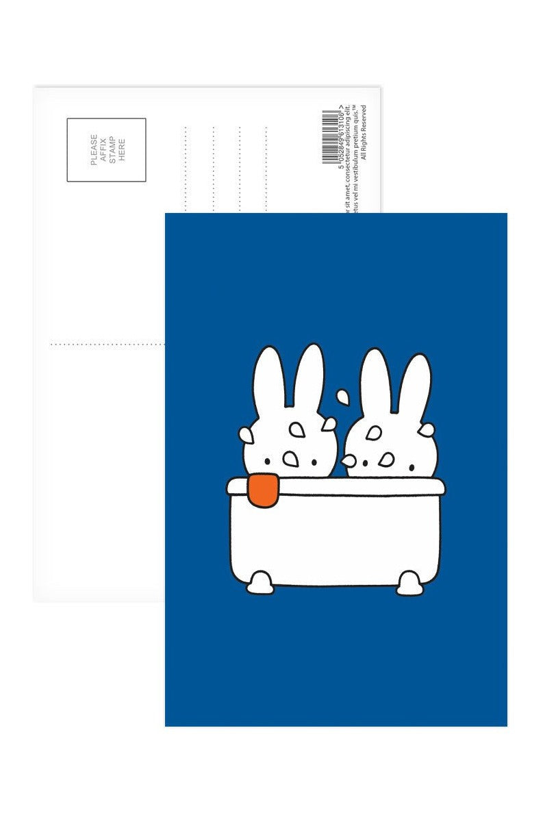 Miffy in the Bath Postcard - Mu Shop