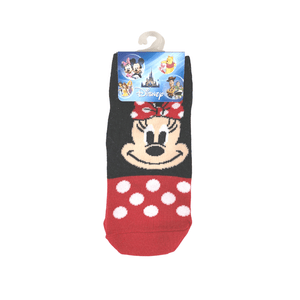 Minnie Mouse Polkadot Kids Ankle Socks - Red/Black (L) (9-10) - Mu Shop
