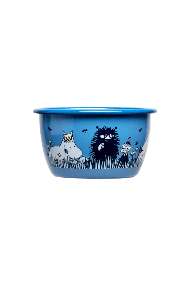 Moomin Enamel Bowl 3dl Friends - Mu Shop