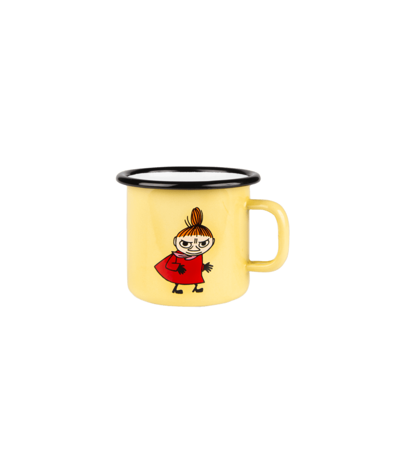 Moomin Enamel mug 2.5dl Little My Retro, yellow - Mu Shop