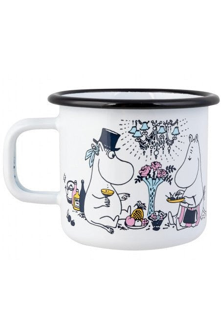 Moomin Enamel Mug Date Night 3,7dl - Mu Shop