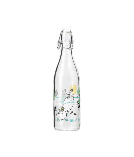 Moomin Fun in the Water Glass Bottle 0.5L - Mu Shop