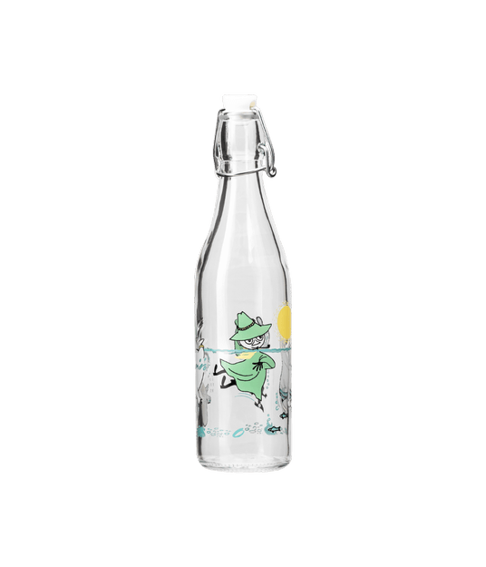 Moomin Fun in the Water Glass Bottle 0.5L - Mu Shop