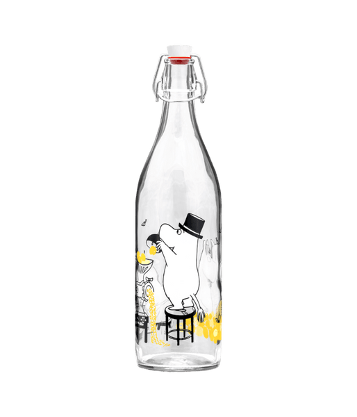 Moomin Glass Bottle Fruits 1L - Mu Shop